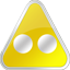 Yellow Flickr White Icon 64x64 png